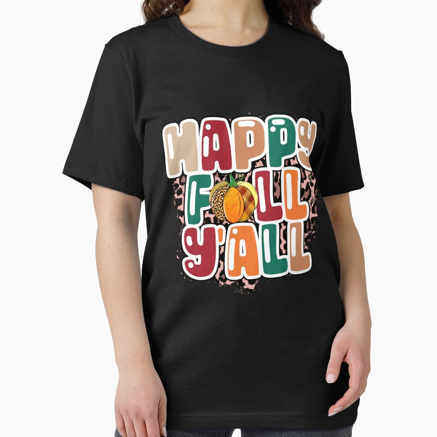 Happy Fall Y'all Funny Autumn Halloween by Teapot-art T-Shirts, Hoodie, Sweatshirt | BlankRebels.com (Image 2)