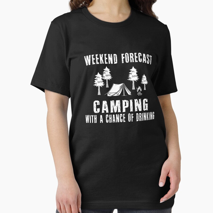 Weekend Forecast Camping With A Chance Of Drinking, Campfire Camping Gift- Funny Camping Shirt ,Camping Tees,... (Image 2)