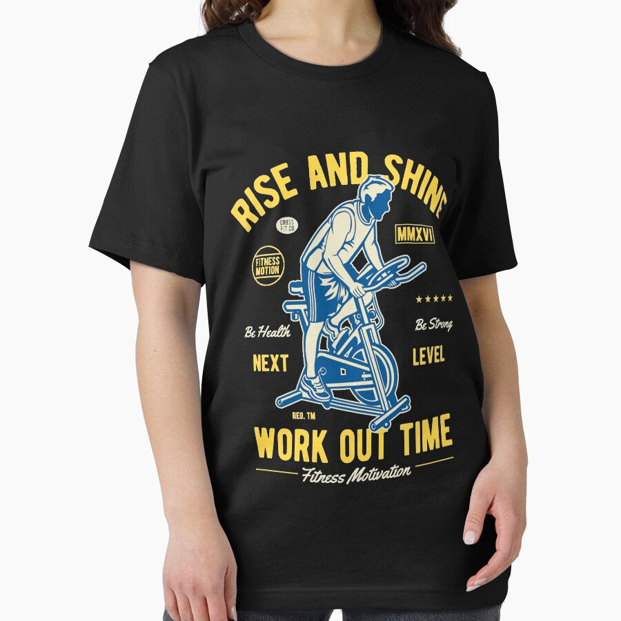 Rise and shine workout time - Awesome workout lover Gift by Teenation9 T-Shirts, Hoodie, Sweatshirt (Image 2)