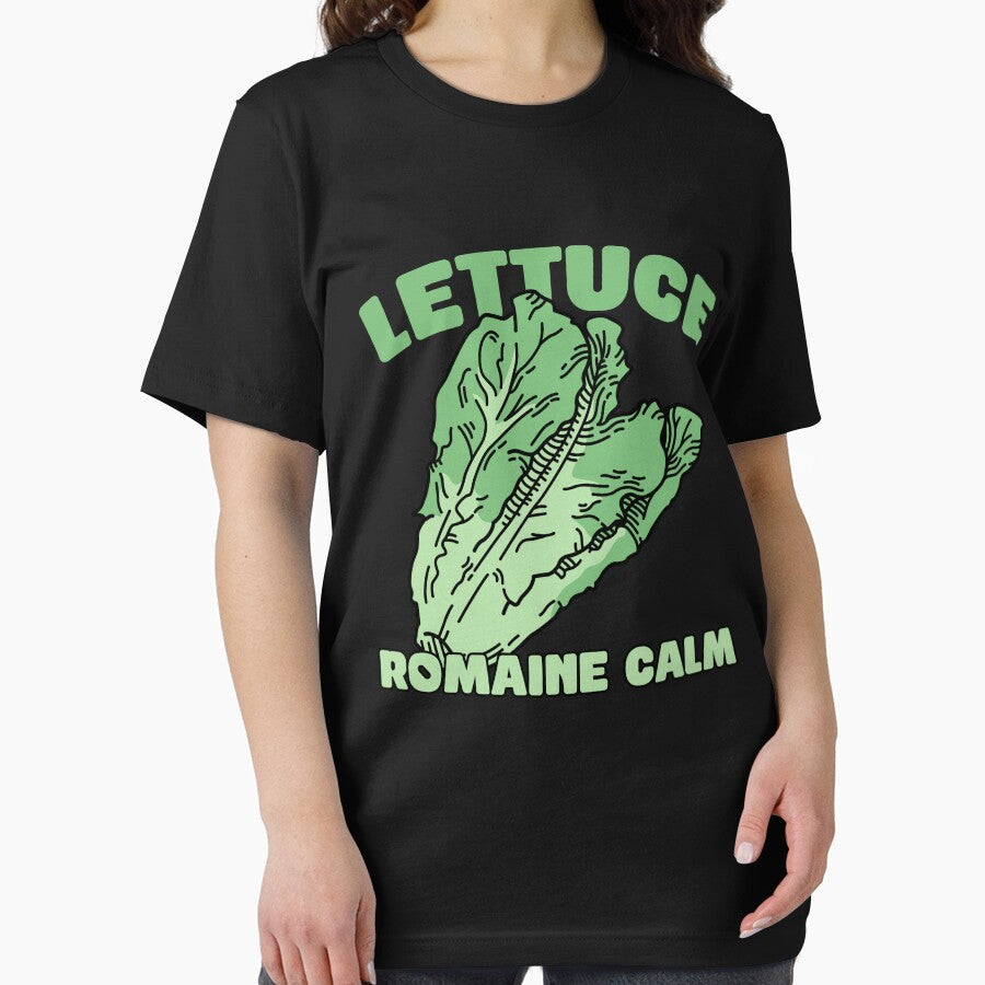 Lettuce Romaine Calm Funny Vegan Vegetables Pun Food Lover by Nessshirts