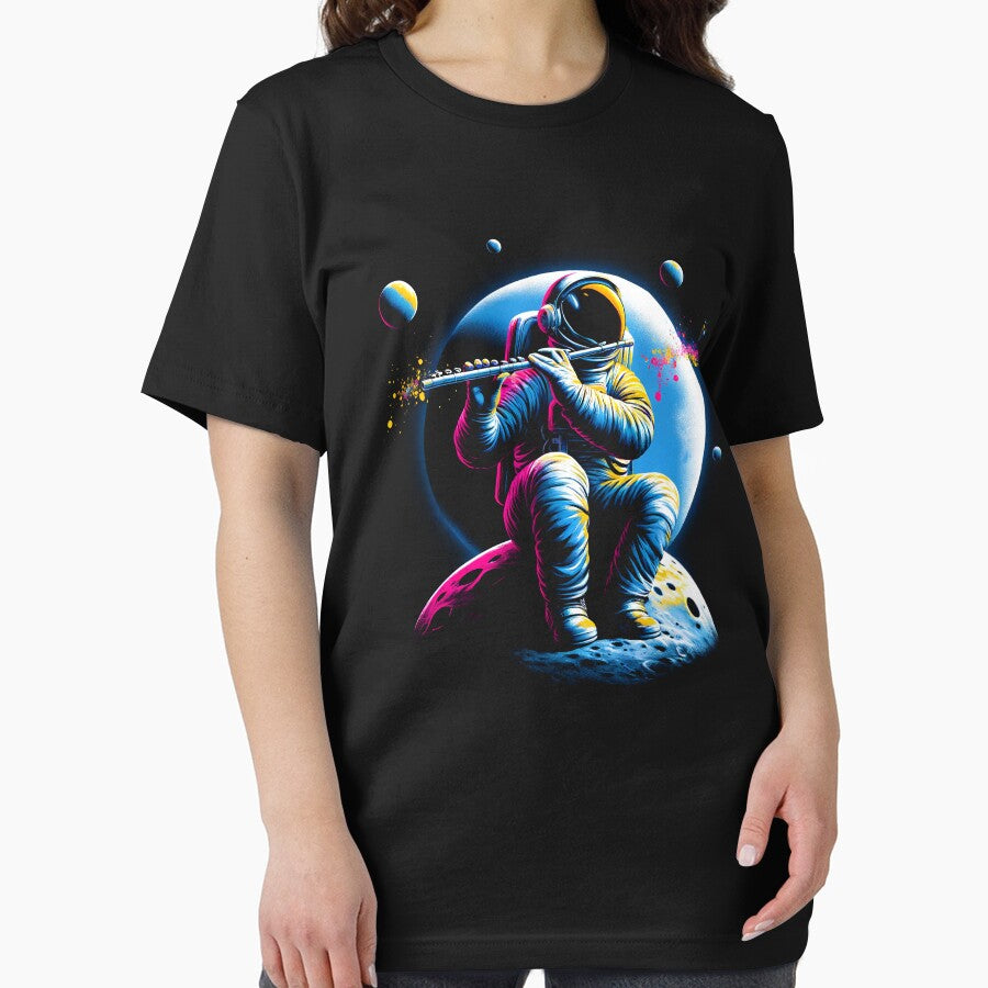 Astronaut Playing Flute in Space Flute Player Flutist by Kimberley King Art  King Art T-Shirts, Hoodie, Sweatshirt (Image 2)