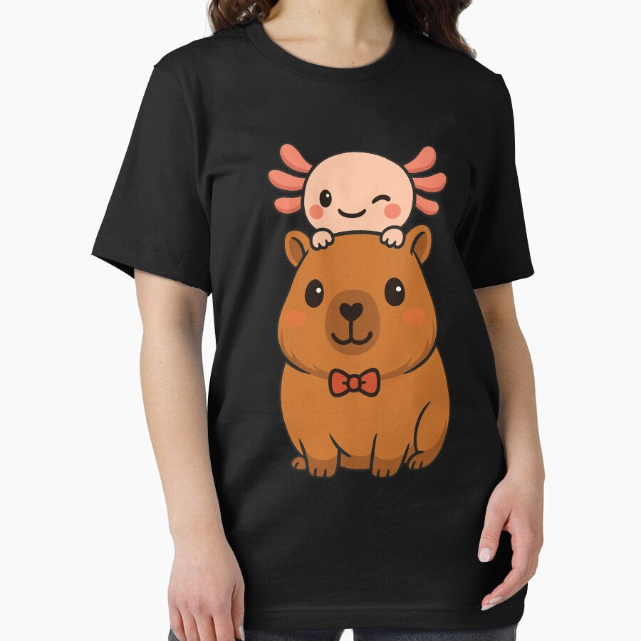 Cute Capybara Axolotl by RyuEssence T-Shirts, Hoodie, Sweatshirt | BlankRebels.com (Image 2)