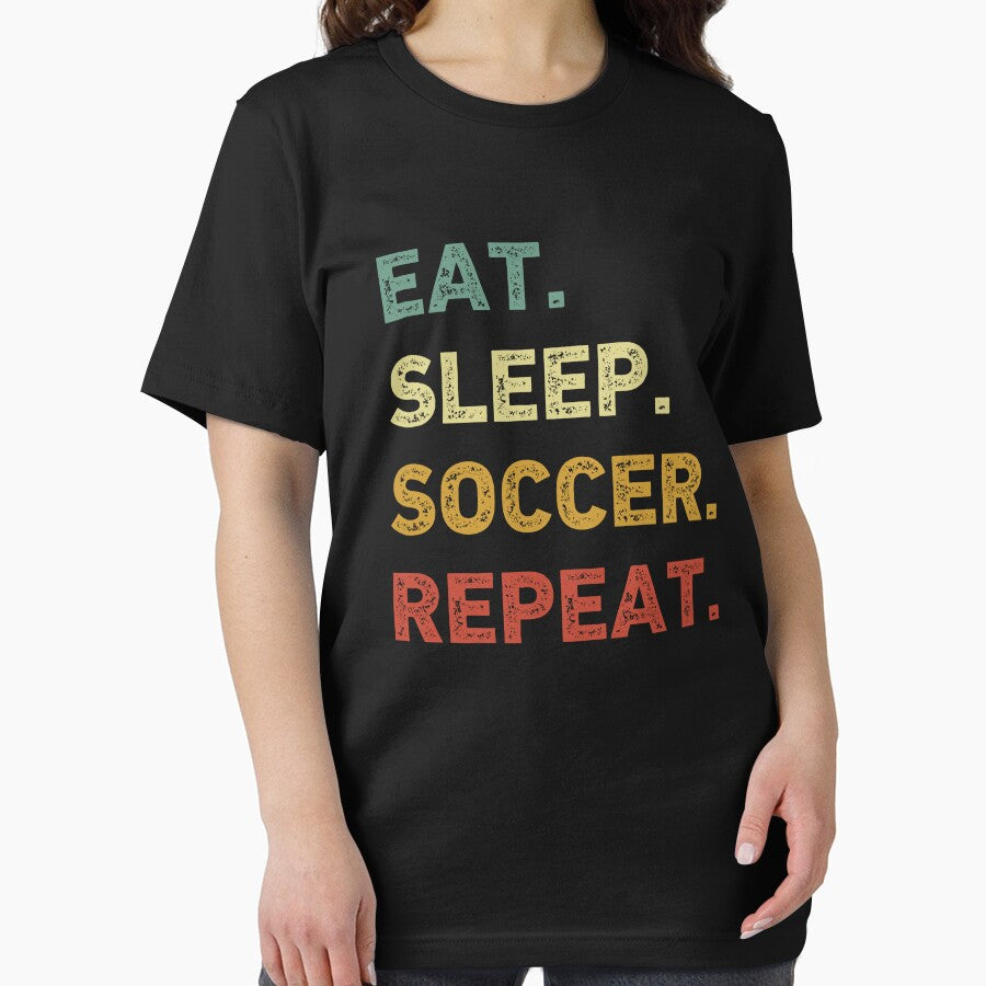 Eat Sleep Soccer Repeat Retro Funny Soccer by RareBunny