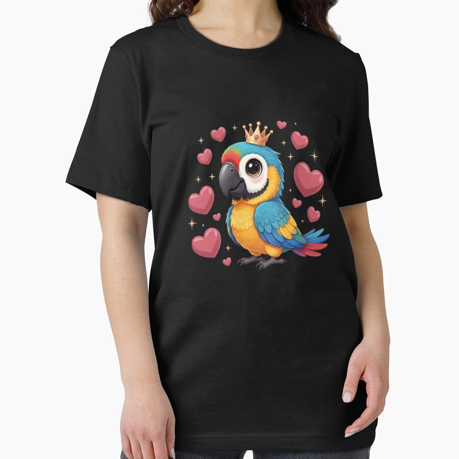 Cute Parrot Pet Owner Crown Macaw Bird Lover Hearts by CORJIDOG-ART T-Shirts, Hoodie, Sweatshirt | BlankRebels.com (Image 2)