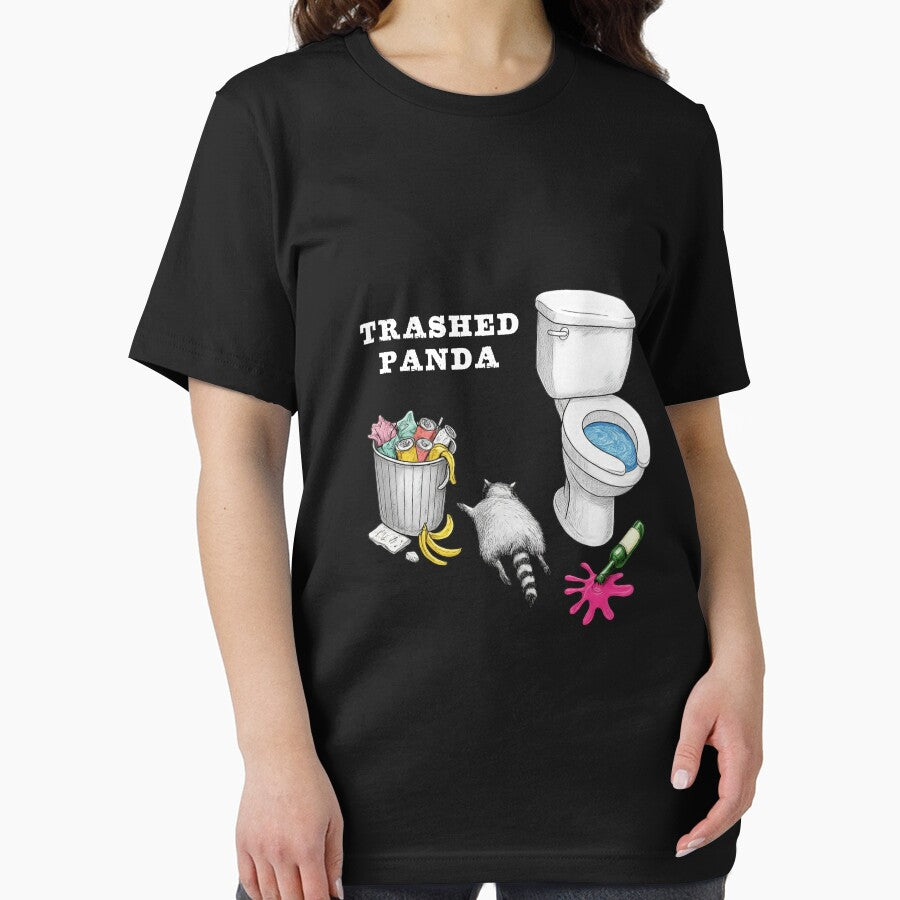 Trashed Panda Funny Drunk Raccoon T-Shirt, Trash Panda Humor Vintage by Evelynzurick Hoodie, Sweatshirt (Image 2)
