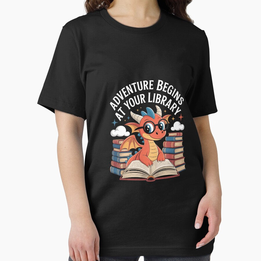 Adventure Begins At Your Library Adventure Summer Book Lover by DigitaldeligArt T-Shirts, Hoodie, Sweatshirt (Image 2)