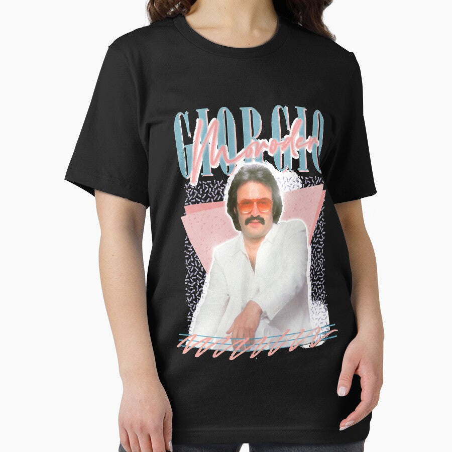 Giorgio Moroder -- Retro Style Fan Art Design by Loyayes T-Shirts, Hoodie, Sweatshirt | BlankRebels.com (Image 2)