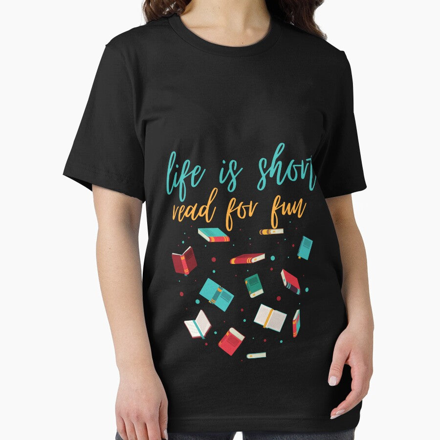 Life Is Short Read For Fun bibliophile hand lettering by Anchorbutterfly T-Shirts, Hoodie, Sweatshirt (Image 2)