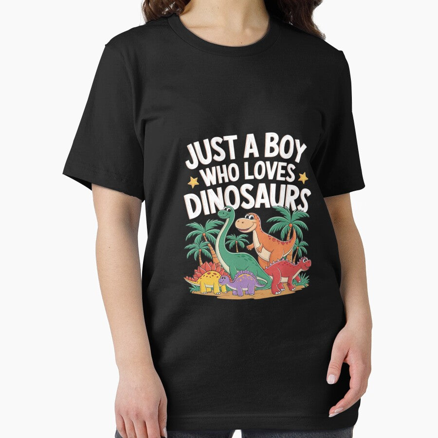 Just A Boy Who Loves Dinosaurs Brachiosaurus Dino Boys by MarkLeedsArt T-Shirts, Hoodie, Sweatshirt (Image 2)