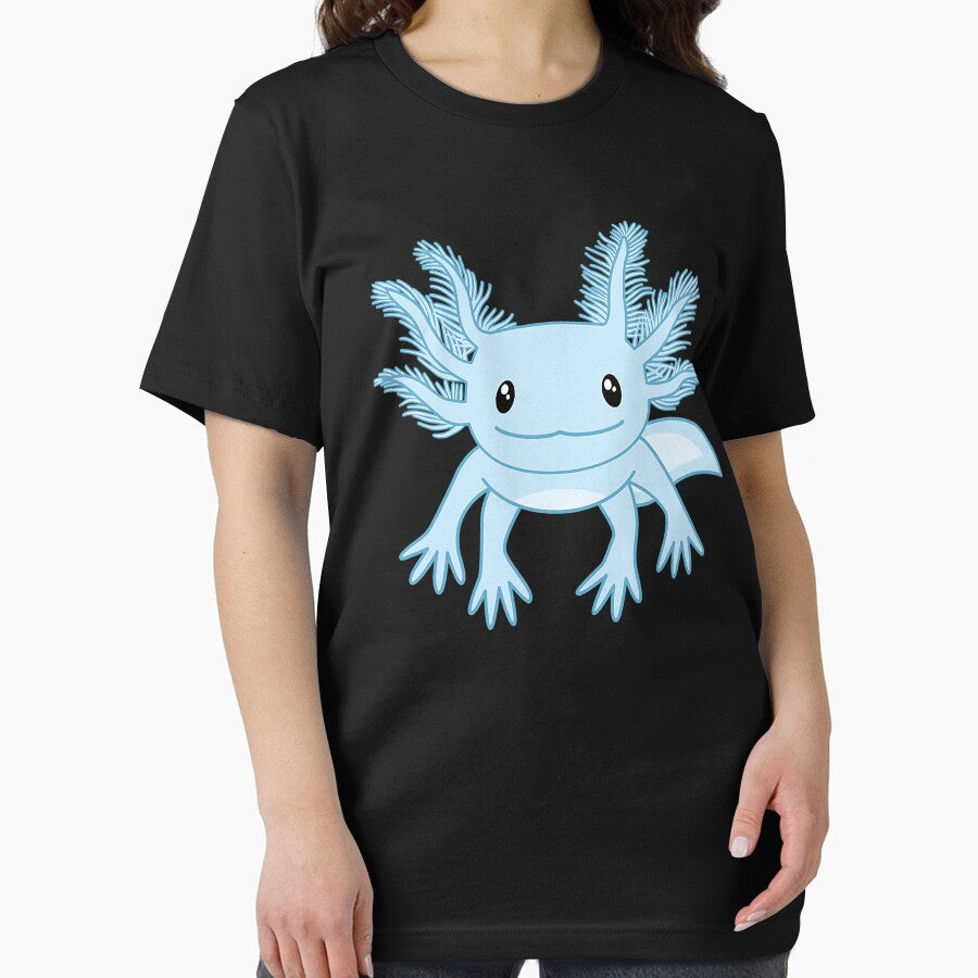 Blue Kawaii Axolotl Cute by xmjajd T-Shirts, Hoodie, Sweatshirt | BlankRebels.com (Image 2)