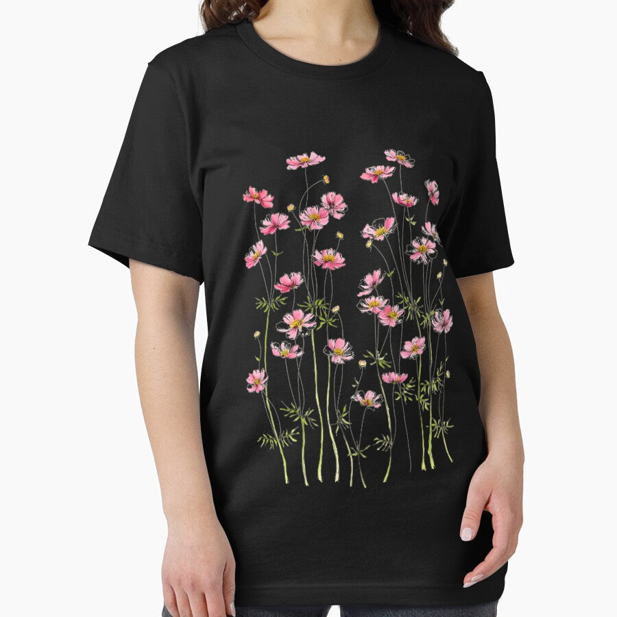Pink Cosmos Flowers by SANDRASTELEN