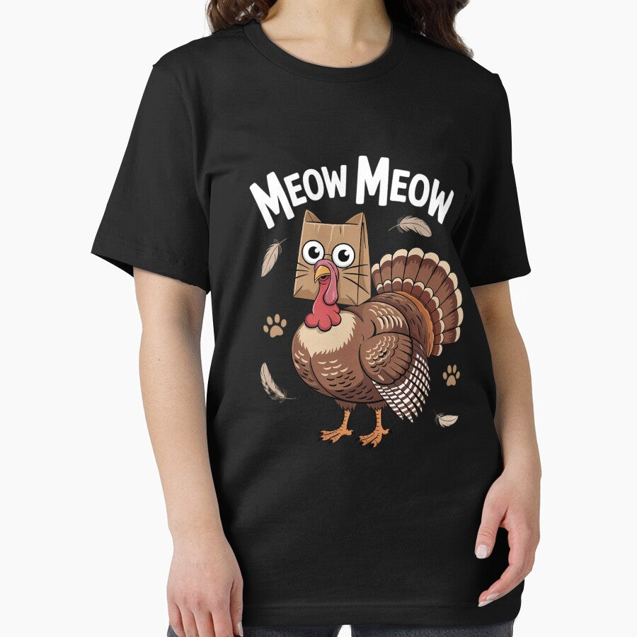 Thanksgiving Cat Fake Cat Meow Thanksgiving Turkey by angolinnArt T-Shirts, Hoodie, Sweatshirt | BlankRebels.com (Image 2)