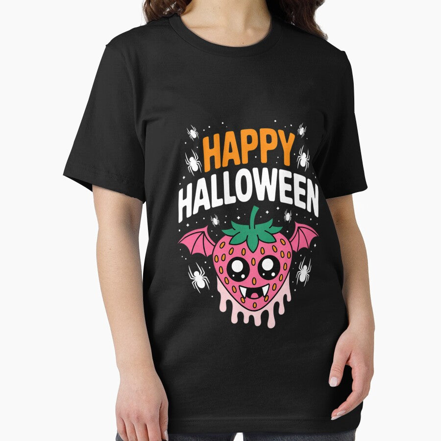 Strawberry Spooky Creepy Happy Halloween 2025 by ProudForFunny T-Shirts, Hoodie, Sweatshirt | BlankRebels.com (Image 2)