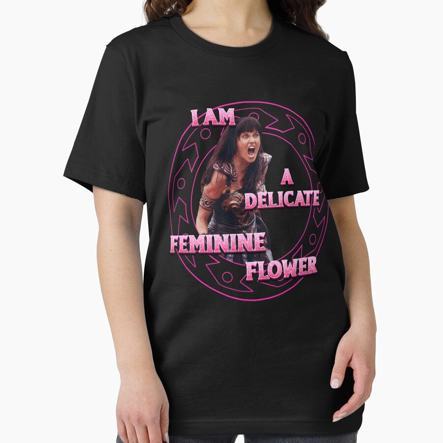 Angry Xena Delicate Feminine Flower T-Shirts, Hoodie, Sweatshirt
