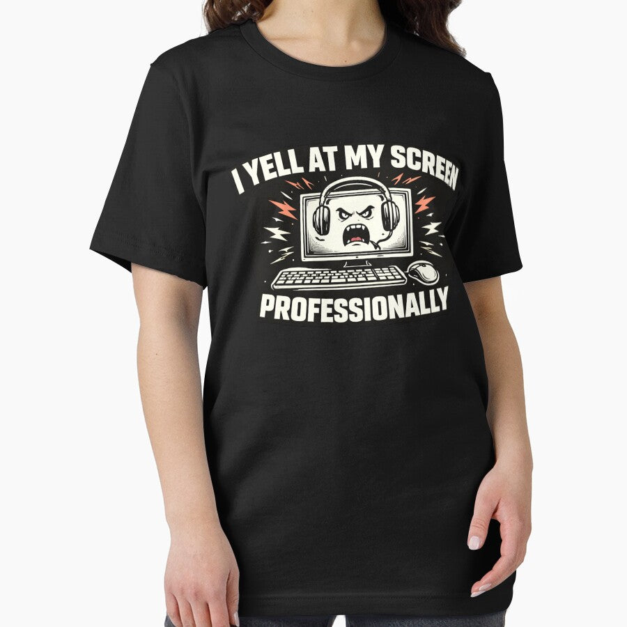 I yell at my screen professionally - competitive gamer shirt by TiltedPlayer Hoodie, Sweatshirt | BlankRebels.com (Image 2)