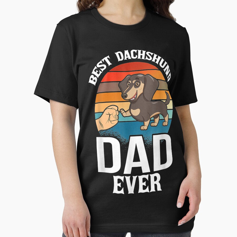 Best Dog Dad Ever Dachshund Retro Vintage by ErnestoStudio T-Shirts, Hoodie, Sweatshirt | BlankRebels.com (Image 2)
