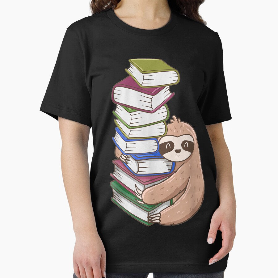 Sloth Reading Books Tee Librarian Gifts by ReeseTee Hoodie, Sweatshirt | BlankRebels.com (Image 2)
