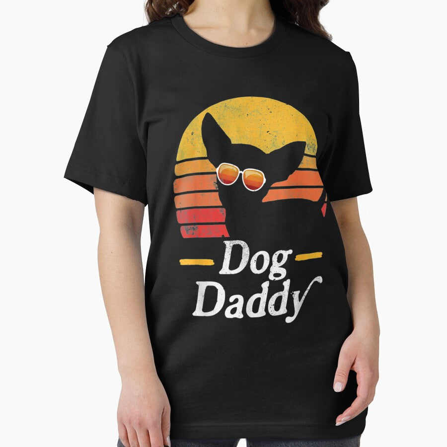 Mens Vintage Best Dog Dad Ever Funny Chihuahua Dog Father's Day by Louisa Kohler T-Shirts, Hoodie, Sweatshirt (Image 2)