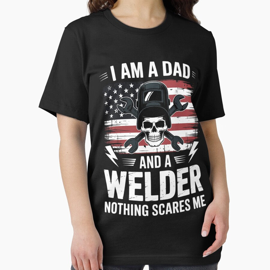 I Am A Dad And A Welder Nothing Scares Me by chaeningplan T-Shirts, Hoodie, Sweatshirt | BlankRebels.com (Image 2)