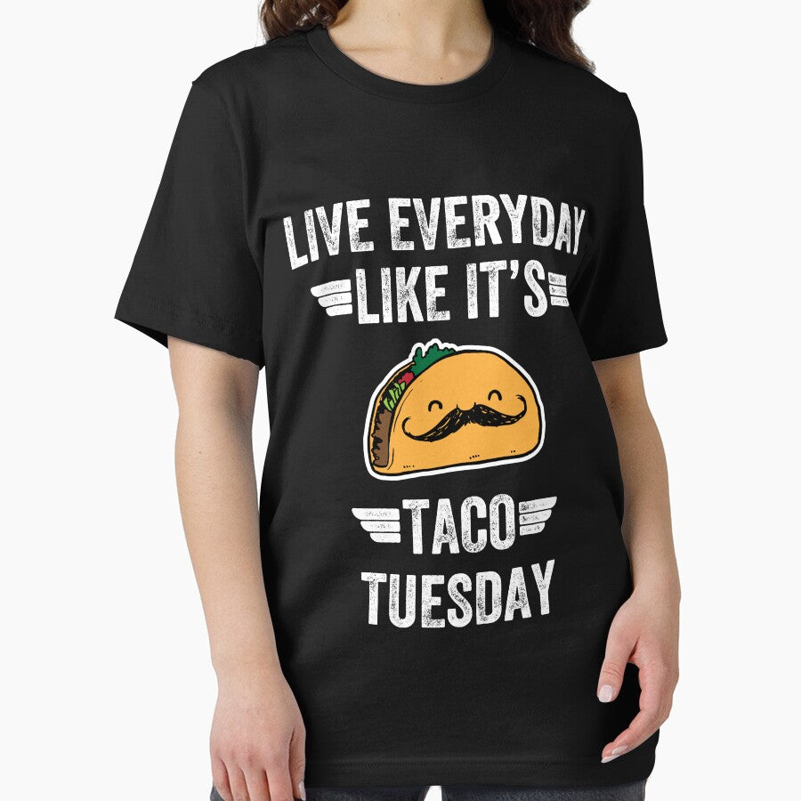 Live everyday Like it's taco tuesday - taco lover by Captain Mood T-Shirts, Hoodie, Sweatshirt | BlankRebels.com (Image 2)