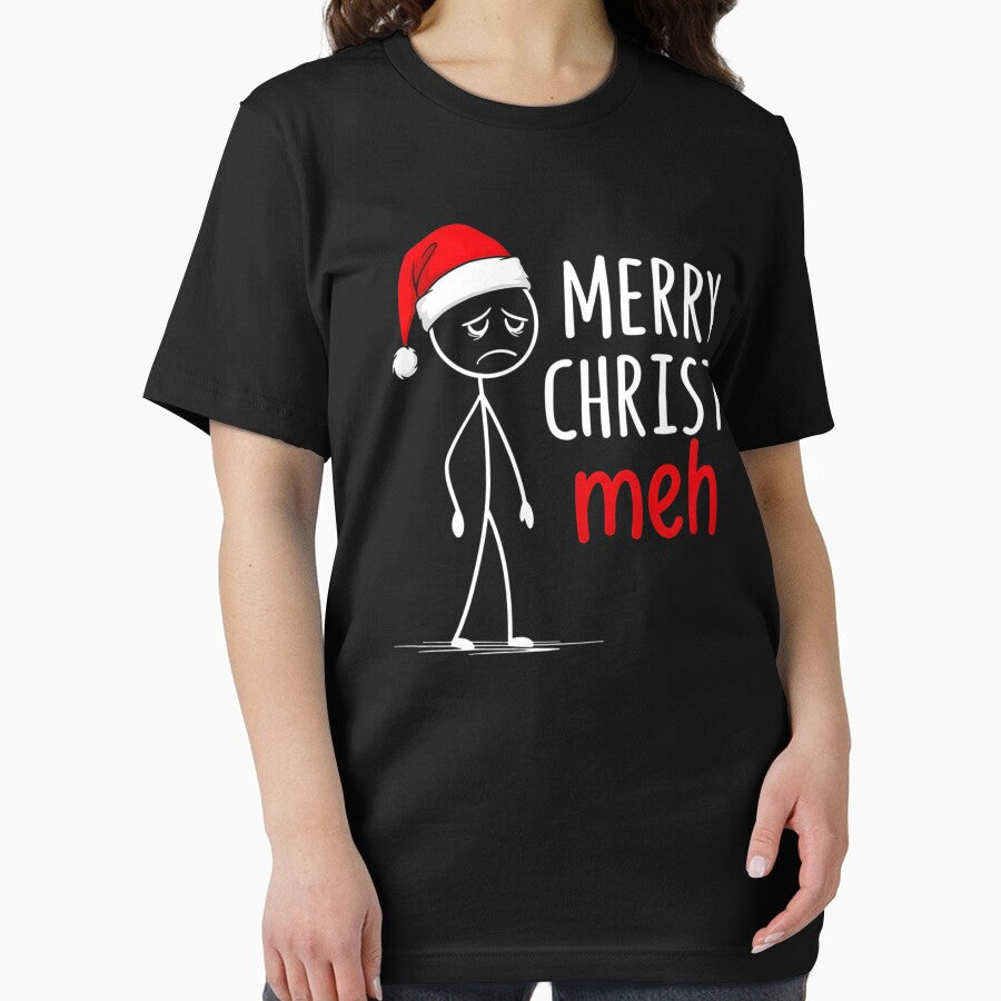 Merry Christ-Meh Funny Christmas Introvert by BakeryDozen T-Shirts, Hoodie, Sweatshirt | BlankRebels.com (Image 2)