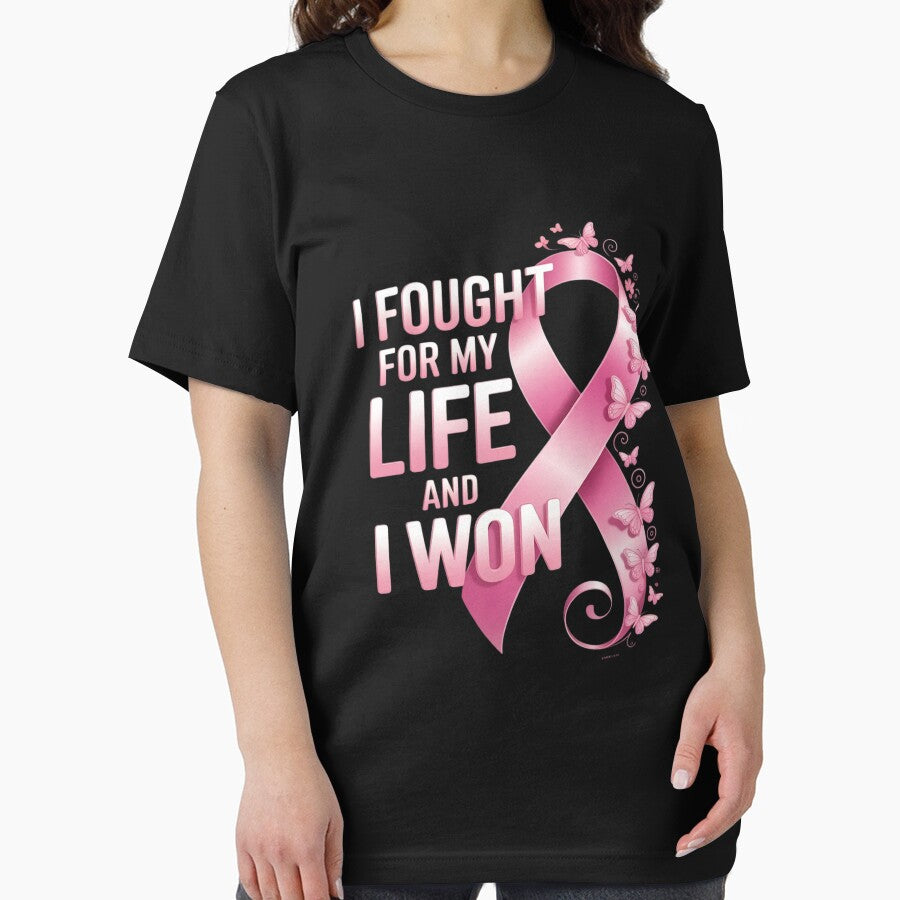 Funny I Fought For My Life And I Won Breast Cancer by BlueCreator-inc T-Shirts, Hoodie, Sweatshirt (Image 2)