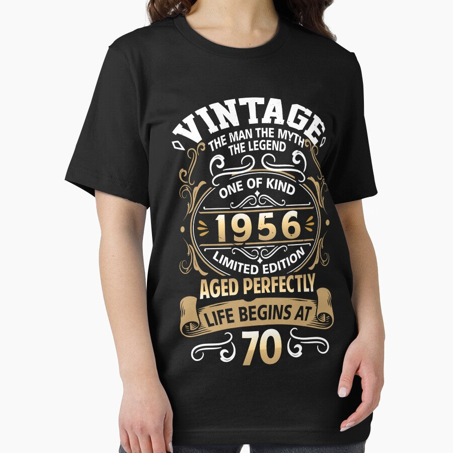 70th Birthday Vintage 1956 Man Myth Legend Retro Birthday Gift by FernaRoje T-Shirts, Hoodie, Sweatshirt (Image 2)
