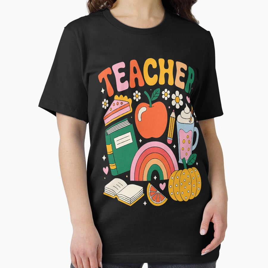 Teacher Fall Autumn Pumpkin Thanksgiving Thankful Teacher by gandebro T-Shirts, Hoodie, Sweatshirt (Image 2)