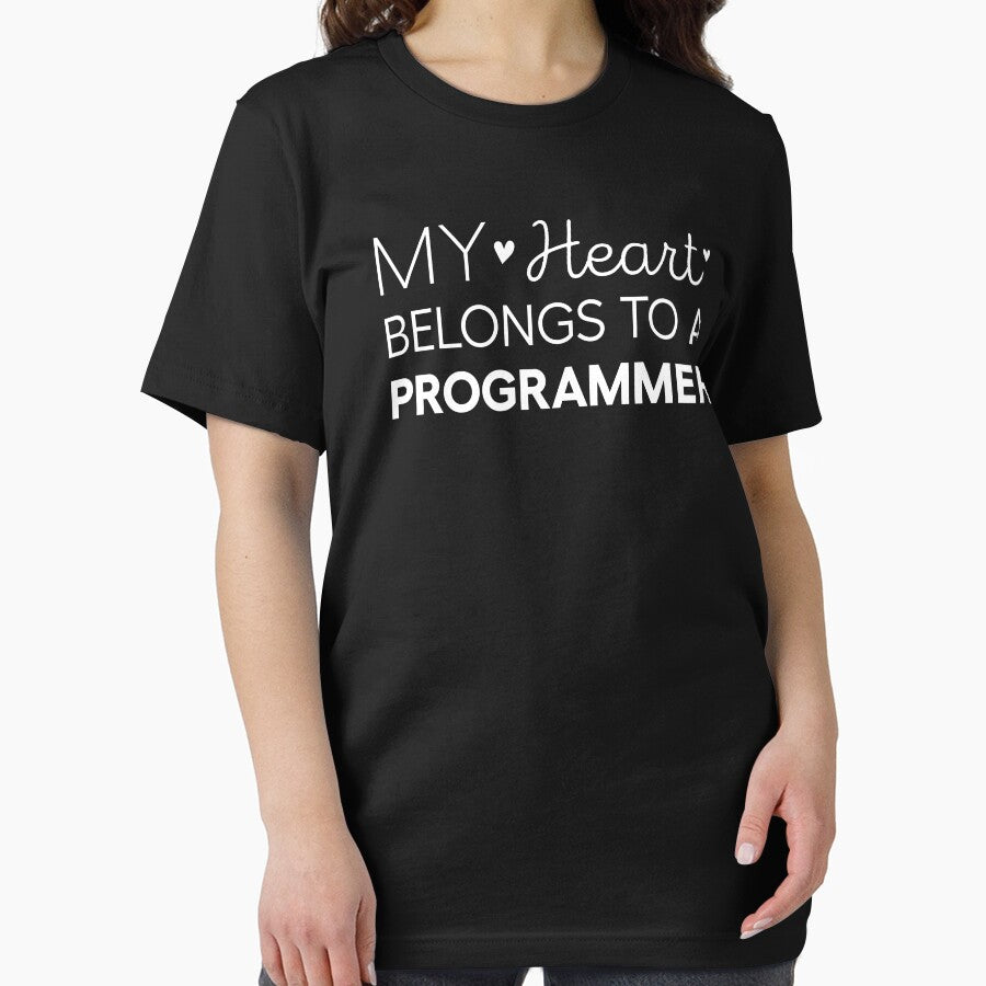 My Heart Belongs To A Programmer Cute Programmer Wife by RareBunny T-Shirts, Hoodie, Sweatshirt | BlankRebels.com (Image 2)