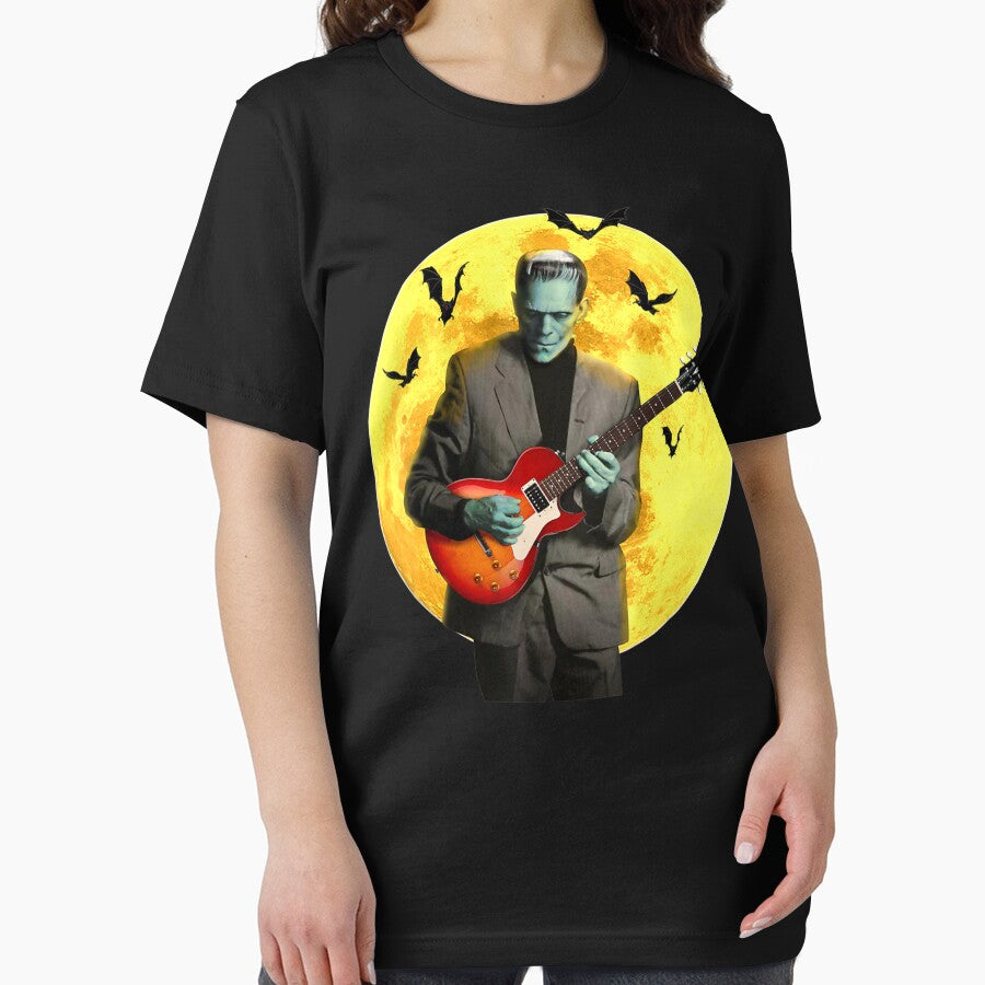 Frankenguitar Frankenstein Plays Electric Guitar Halloween T-Shirt by ebonyvve8mattie Hoodie, Sweatshirt (Image 2)