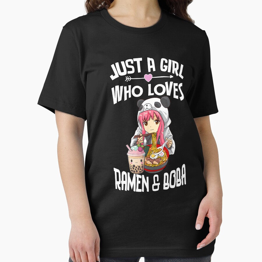 Panda Girl Ramen & Boba Anime T-Shirt by TinaMDedrick Hoodie, Sweatshirt | BlankRebels.com (Image 2)