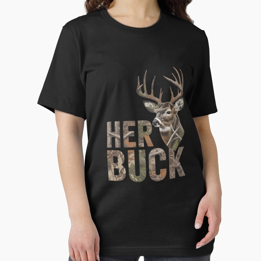 Her Buck Camo Deer Hunting Camouflage Matching Couple by Sandrhaus T-Shirts, Hoodie, Sweatshirt | BlankRebels.com (Image 2)