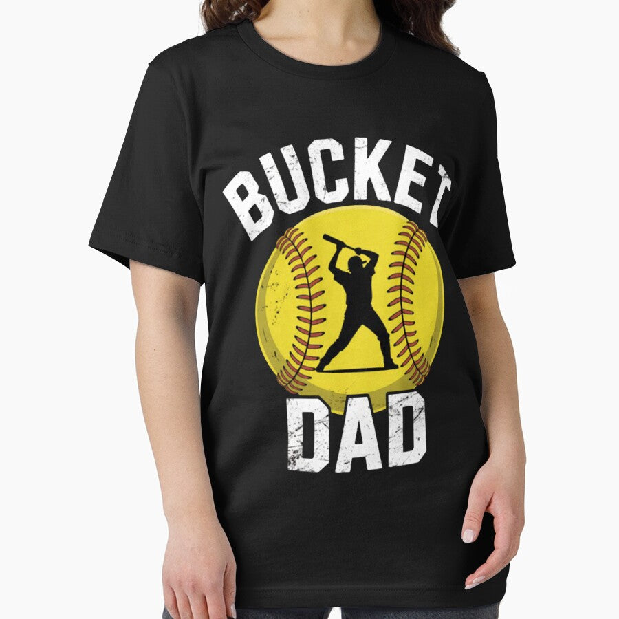 Bucket Dad Softball Dad Baseball Father's Coach by BrittanyPhipps7 T-Shirts, Hoodie, Sweatshirt | BlankRebels.com (Image 2)