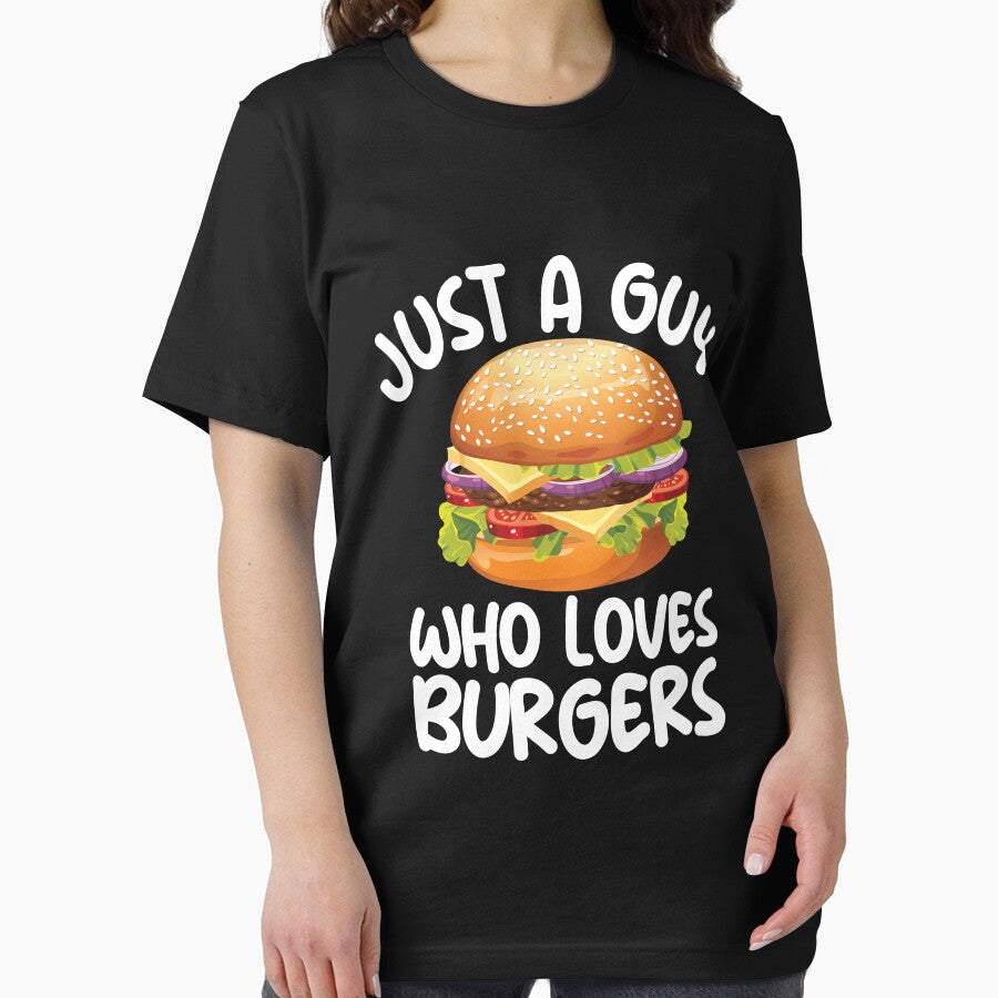 Just A Guy Who Loves Burgers Cheese Burger Cheeseburger Gear by DynamicDesign T-Shirts, Hoodie, Sweatshirt (Image 2)