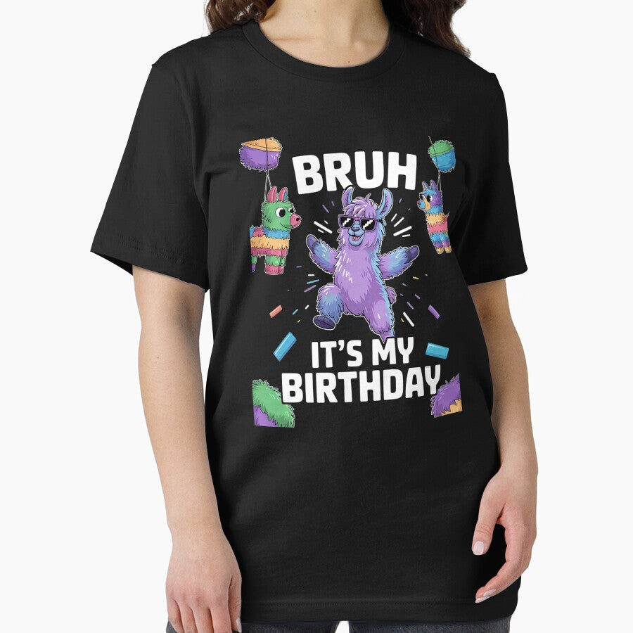 Bruh Its My Birthday Llama Pinata Boy Girl Family Party Bday 65 by SyntaxClaw T-Shirts, Hoodie, Sweatshirt (Image 2)