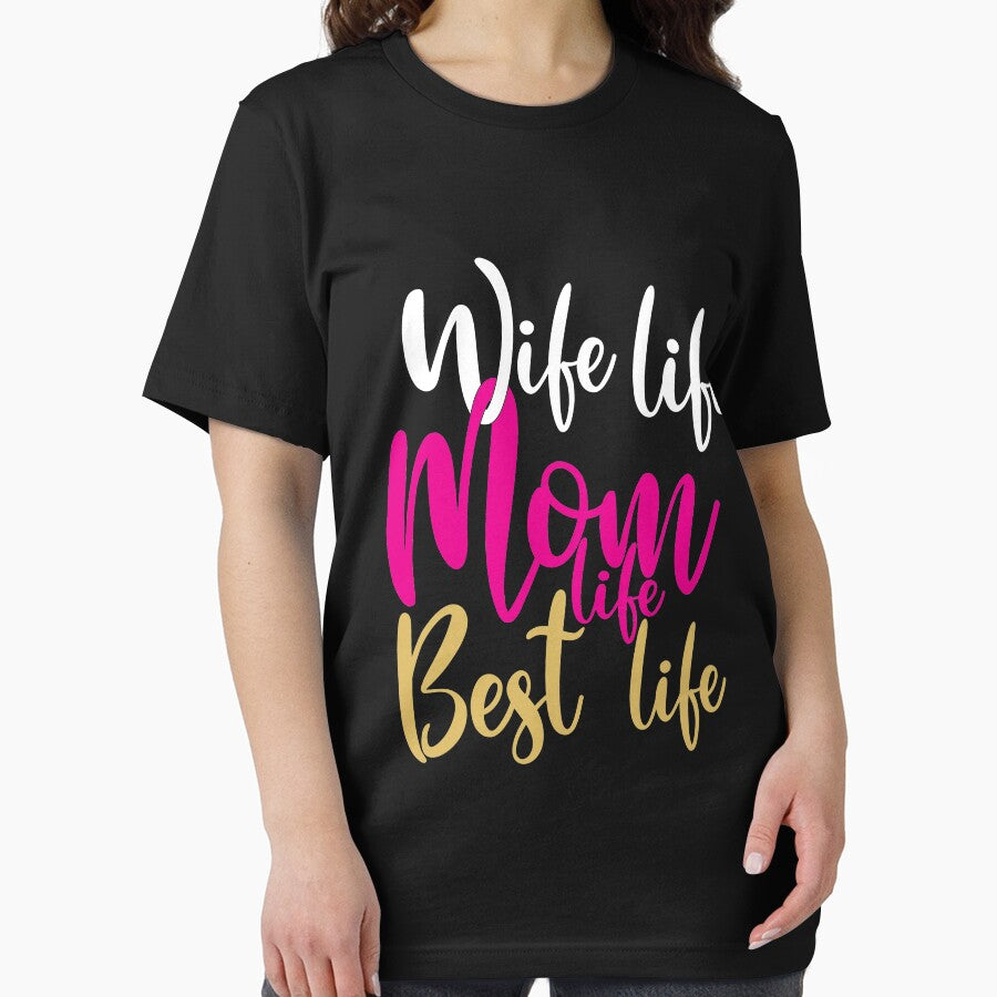 Christmas Gift for Wife, Wife Life Mom Life Best Life, Wife Mom Boss, Mothers Day Gift by plussorn T-Shirts,... (Image 2)