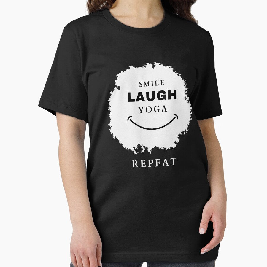 Smile, Laugh, Yoga, Repeat- Laughter Yoga by LyricsWear T-Shirts, Hoodie, Sweatshirt | BlankRebels.com (Image 2)