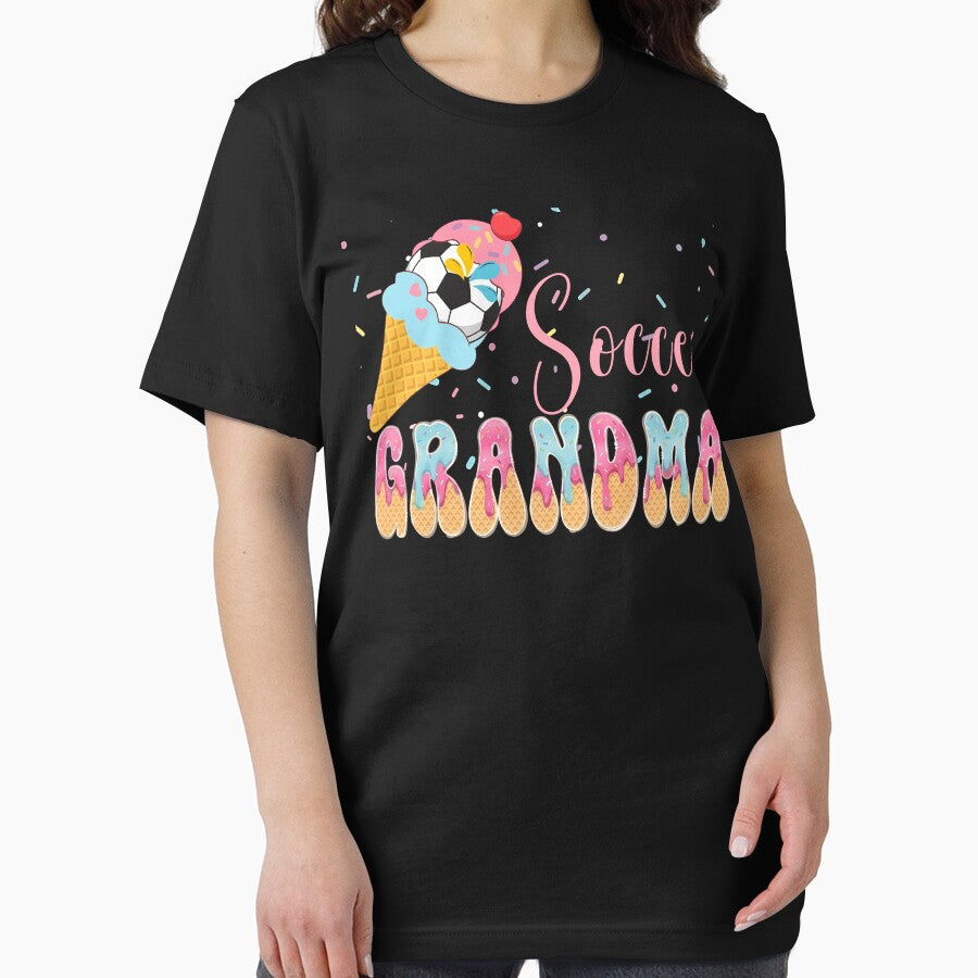Cute Soccer Grandma Ice Cream Tee by LarryMBrown