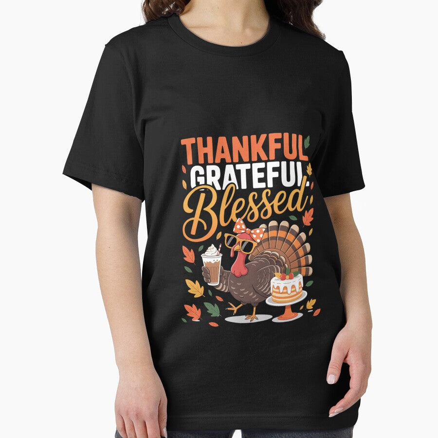 Turkey Drinking Coffee Thanksgiving Bow Womens Turkey Day by MythWoot T-Shirts, Hoodie, Sweatshirt (Image 2)