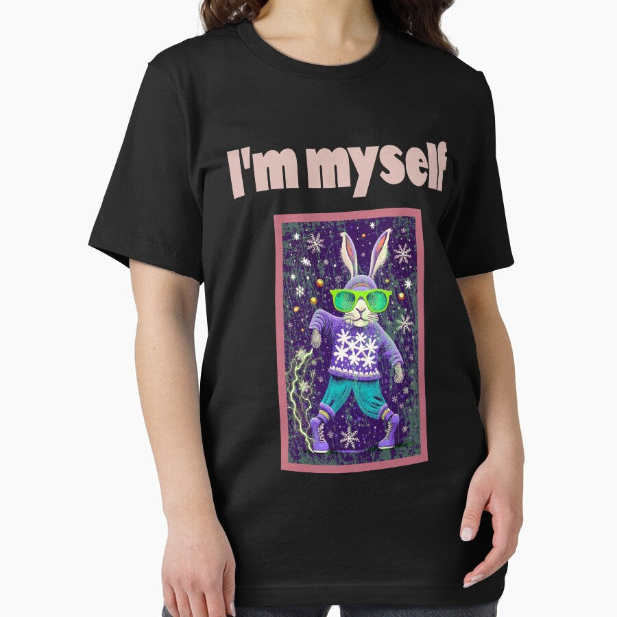 I'm myself. Sparkling Christmas Fun for Electricians! Christmas Hipster. by bekksa T-Shirts, Hoodie, Sweatshirt (Image 2)