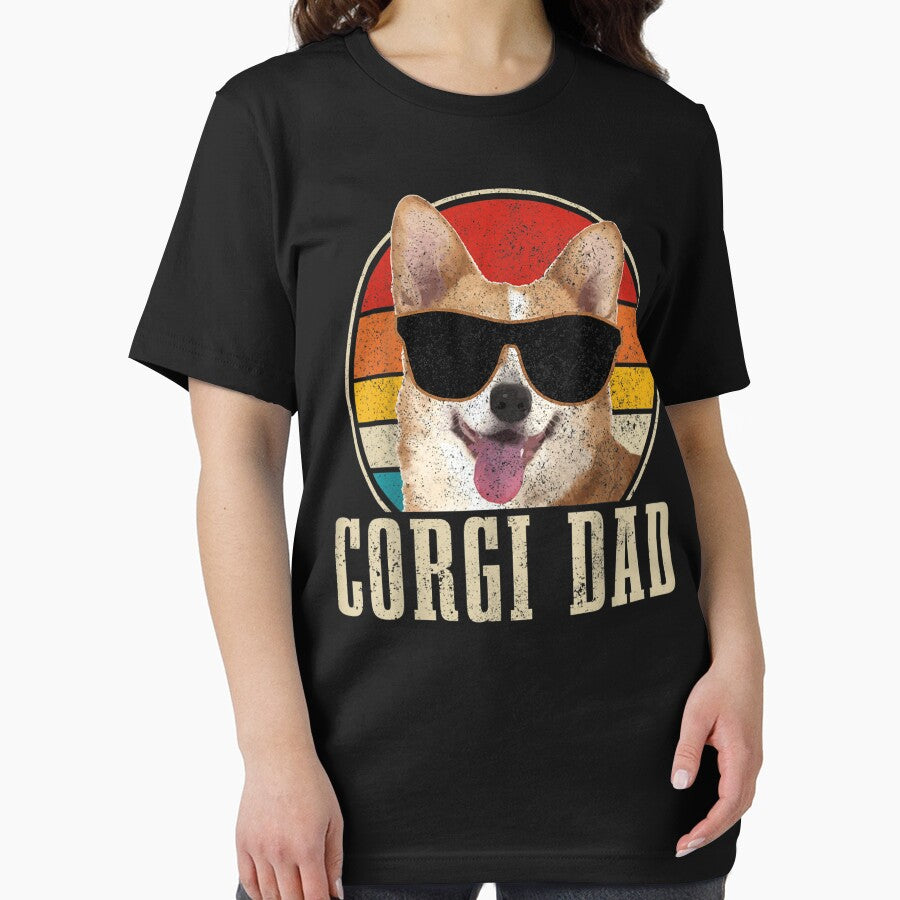 Corgi Dad Vintage Sunglasses Funny Corgi Dog Owner by unhdisoz T-Shirts, Hoodie, Sweatshirt | BlankRebels.com (Image 2)