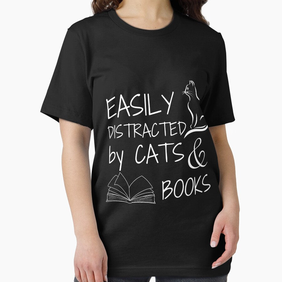 EASILY DISTRACTED BU CATS AND BOOKS by abdellhai ait ahmed T-Shirts, Hoodie, Sweatshirt | BlankRebels.com (Image 2)