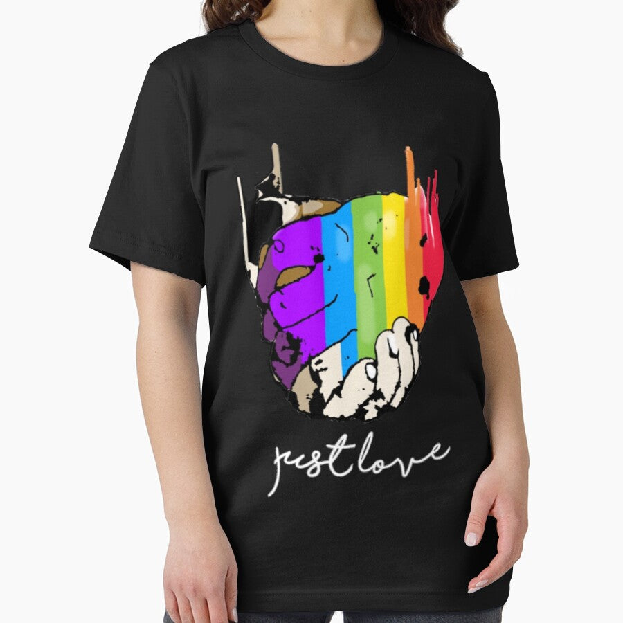 Lgbt shirt, just love, lesbian gay couple gift by Optimisticink Hoodie, Sweatshirt | BlankRebels.com (Image 2)