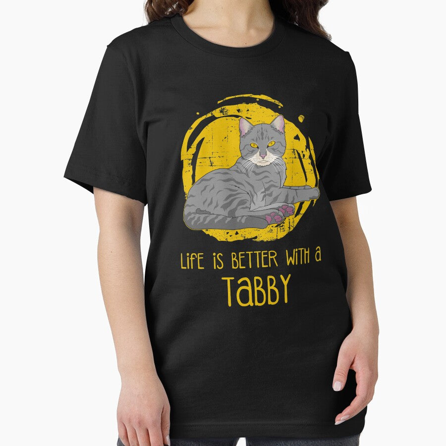 Life Is Better Tabby Cat Lover Print T-Shirts, Hoodie, Sweatshirt