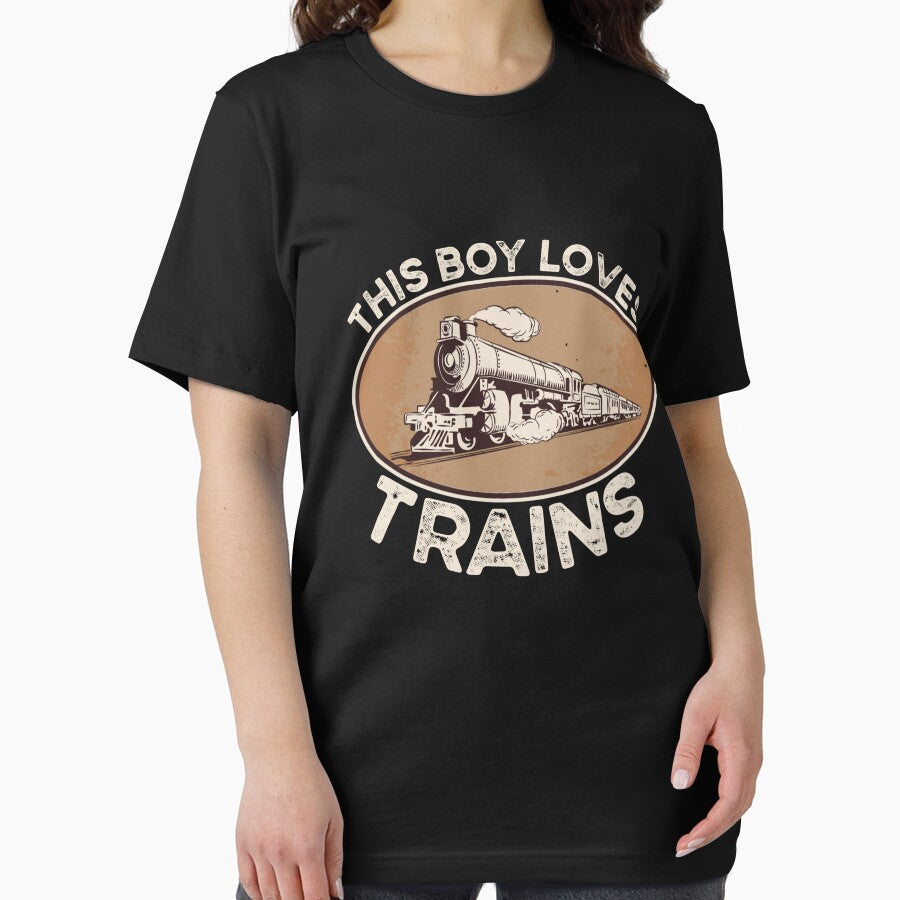 This Boy Loves Trains Engine Conductor Vintage Boys Train Gear by DynamicDesign T-Shirts, Hoodie, Sweatshirt (Image 2)