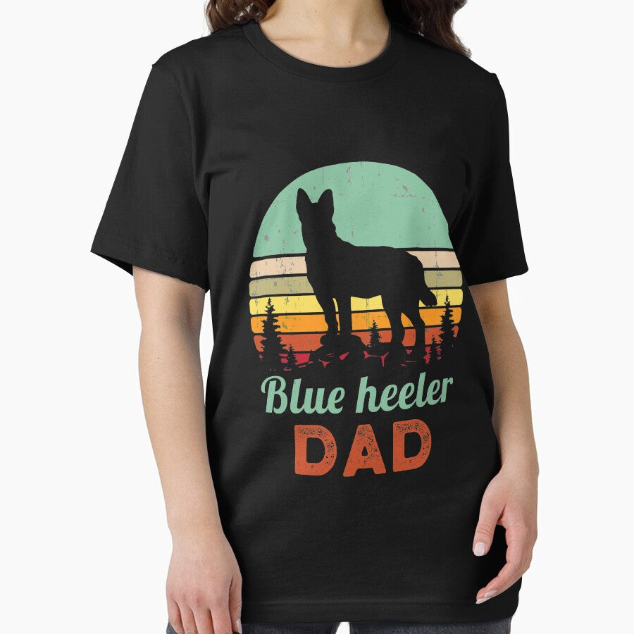 Blue Heeler Dad T Shirt Blue Heeler Dog Shirt Dad Gift Dog Lover Gift Dog Dad Shirt Retro Vintage Gift Heeler Dog Dad Shirt by corusmaiden