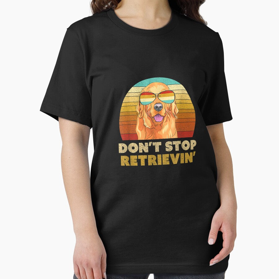 Don't Stop Retrieving Shirt. Retro Golden Retriever by DarrenGutmann
