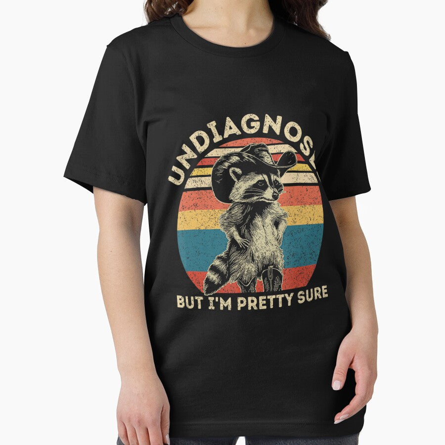 Undiagnosed But I'm Pretty Sure Funny Cowboy Trash Raccoon by FantasyFablesC T-Shirts, Hoodie, Sweatshirt (Image 2)
