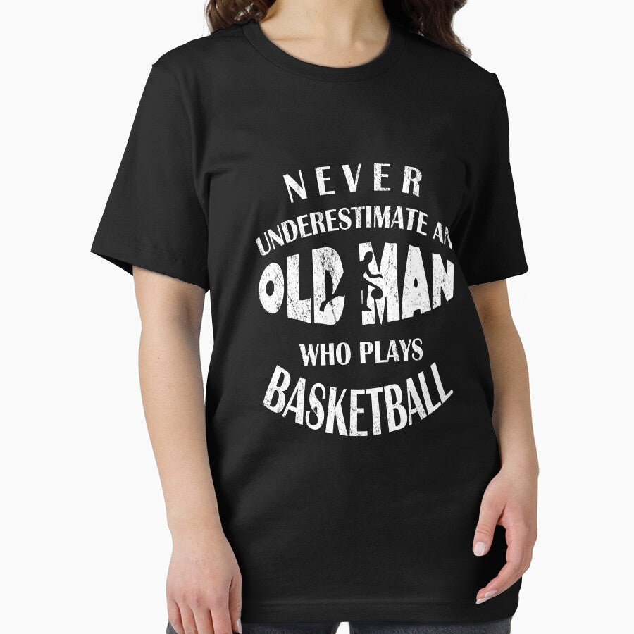 Never Underestimate An Old Man Who Plays Basketball Vintage graphic by Grabitees T-Shirts, Hoodie, Sweatshirt (Image 2)
