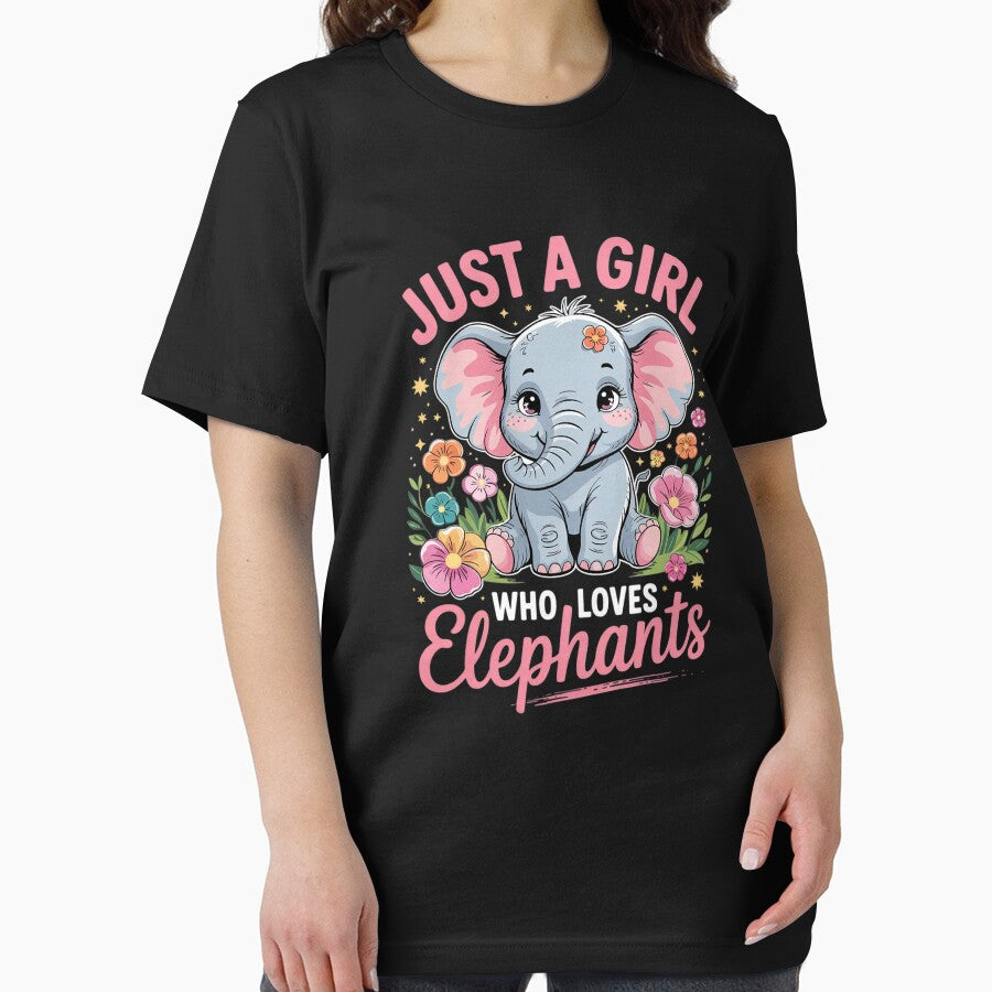 Just A Girl Who Loves Elephants Floral Elephant by angolinnArt T-Shirts, Hoodie, Sweatshirt | BlankRebels.com (Image 2)